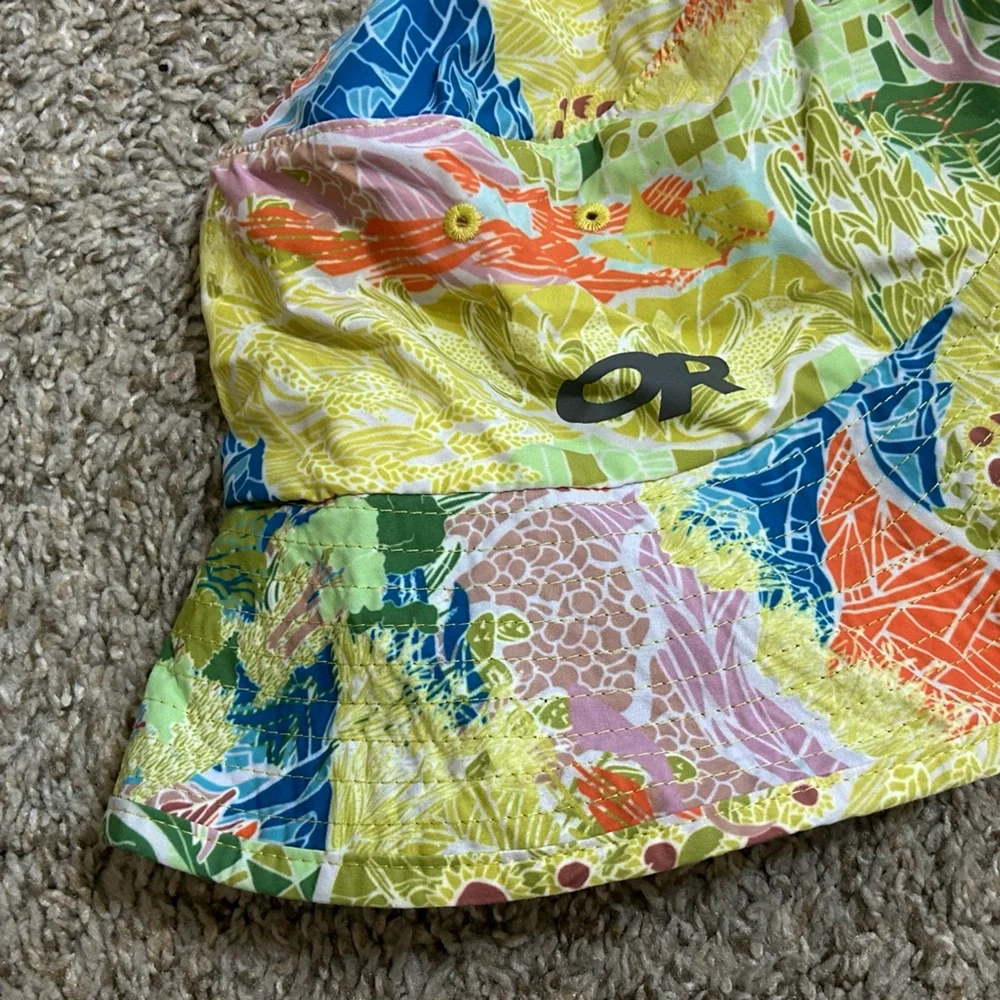 Outdoor Research Solaris Printed Sun Bucket Multicolor Nylon Women's Size Medium - Picture 2 of 10